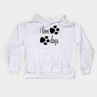 i love dogs Kids Hoodie